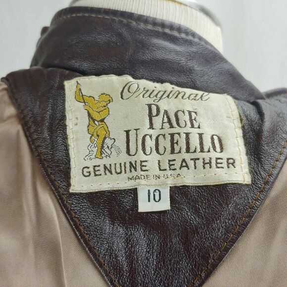 VTG Pace Uccello Maroon Leather Jacket Women's 10 - Picture 6 of 6